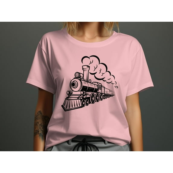 Train Locomotive Tshirt, Train Engine T-shirt Gifts for Men Women Boys Girls Teens, Ladies Funny Tshirt Steam Train Lover Gift Tshirt