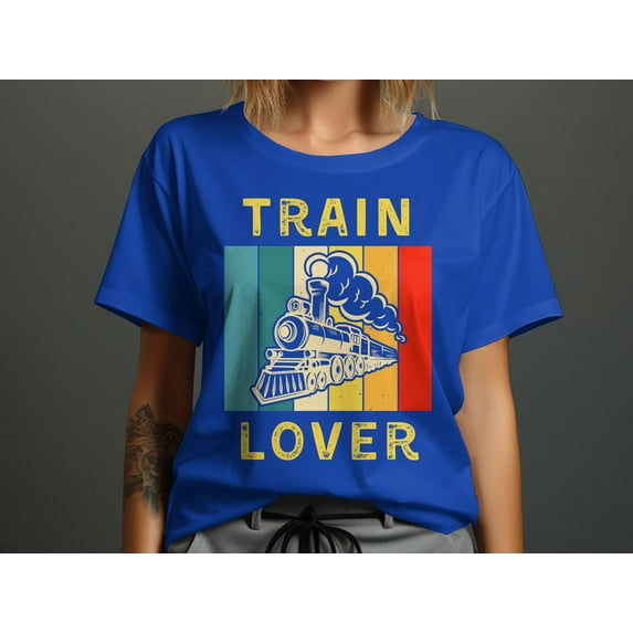 Train Lover Locomotive Tshirt, Mens Womens Train T Shirt, Railroad T Shirt Mens Gift for him, Train Engine Locomotive Railroad Gift T-Shirt
