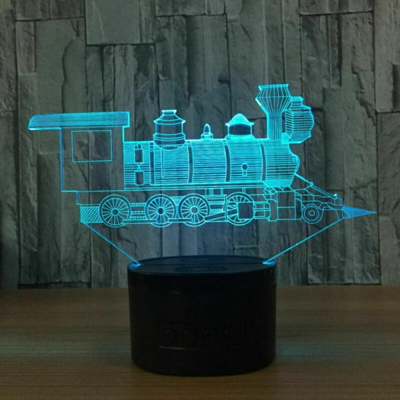 Train Model LED 7 Color 3D illusion LED Figure Night Lights Desk Table Lamp Accessories