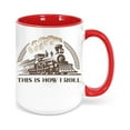 thumbnail image 1 of Train Mug, This Is How I Roll, Train Lover Gift, Train Gift, Locomotive Mug, Gift For Him, Funny Mugs, Train Coffee Mug, Train Cup, Dad Gift, RED, 1 of 1