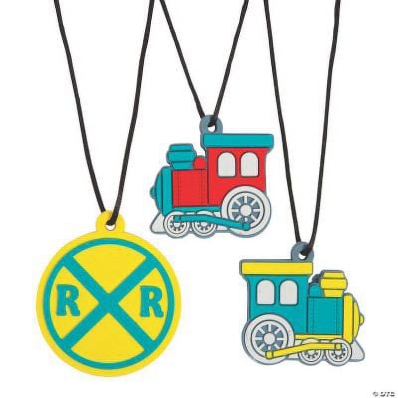 Train Necklaces, Birthday, Party Favors, Jewelry, 12 Pieces