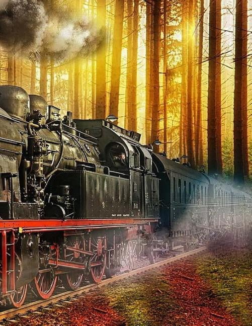 Train Notebook Large Size 8.5 x 11 Ruled 150 Pages Softcover (Paperback)