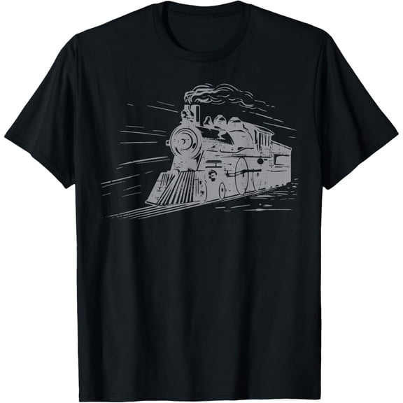 Train Operator Locomotive Vintage Steam Engine Men Boys Kids T-Shirt