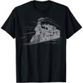 thumbnail image 1 of Train Operator Locomotive Vintage Steam Engine Men Boys Kids T-Shirt, 1 of 4