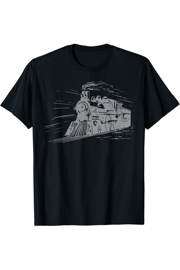 Train Operator Locomotive Vintage Steam Engine Men Boys Kids T-Shirt