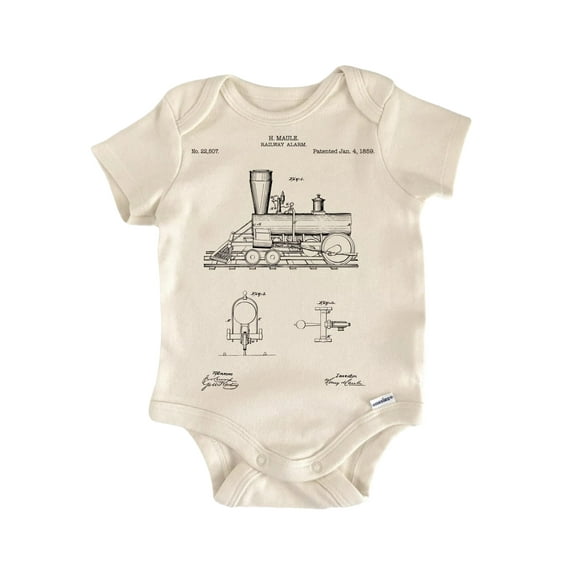 Train Railroad Conductor Newborn Baby Bodysuit