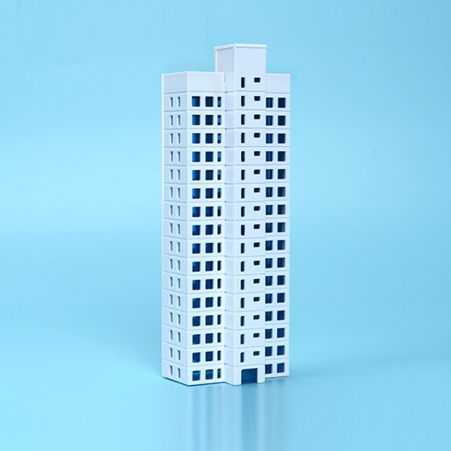 Train Railroad N Scale Building Model Office Apartment Building Diy Model 1150