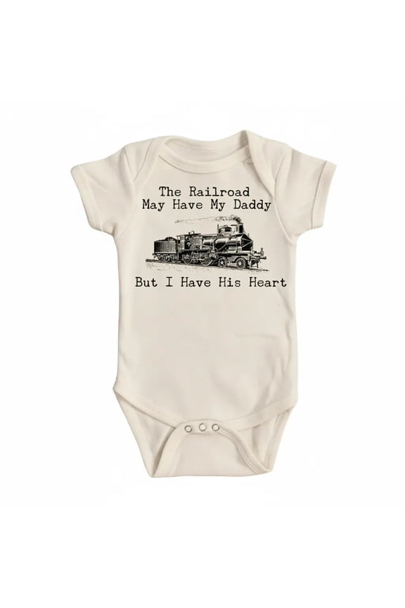 Train Railroad Newborn Baby Bodysuit