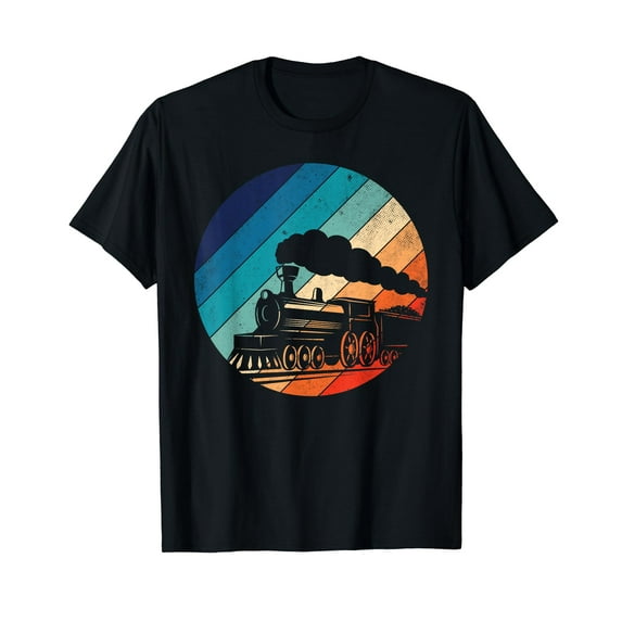 Train Railroad Vintage Retro Locomotive Old Model T-Shirt