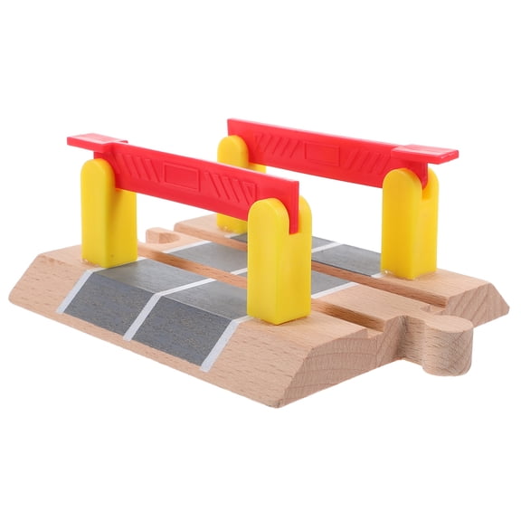 Train Road Block Plaything Train Track Road Blocks Educational Railing Barrier  Model