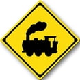 thumbnail image 1 of Train Road Sign Picture on Stretched Canvas, Wall Art D?cor, Ready to Hang!, 1 of 4