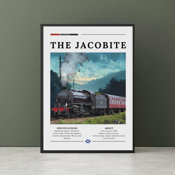 Train Scottish Train Steam Train Wall Art Unframed Paper Print
