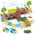 thumbnail image 1 of Train Set, 90 PCS Train Toys for 2 Year Old Boys, Toddler Toy Train with Train Tracks, with 2 Battery Powered Mini Train for Kids Ages 3+ Years, Best Birthday Gift for 2 3 4 5+ Years Old Boys Girls, 1 of 8