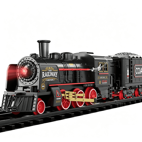 Train Set for Under Christmas Tree,Electric Train Toy Lights and Sound, Locomotive Train Model with Track,Birthday Gifts for 3 4 5 6 7+ Years Old Toddler Boys and Girls