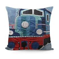 Train Shaped Pillow Quilted Decorative Pillows for Boys Room Décor