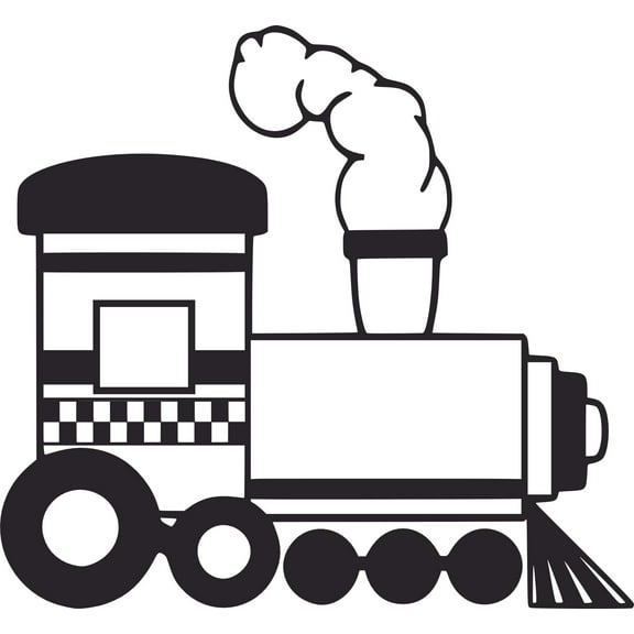 Train Sign Travel Vacation Summer Lettering Wall Sticker Art Design Decal for Girls Boys Kids Room Bedroom Nursery Kindergarten House Fun Home Decor Stickers Wall Art Vinyl Decoration (20x20 inch)