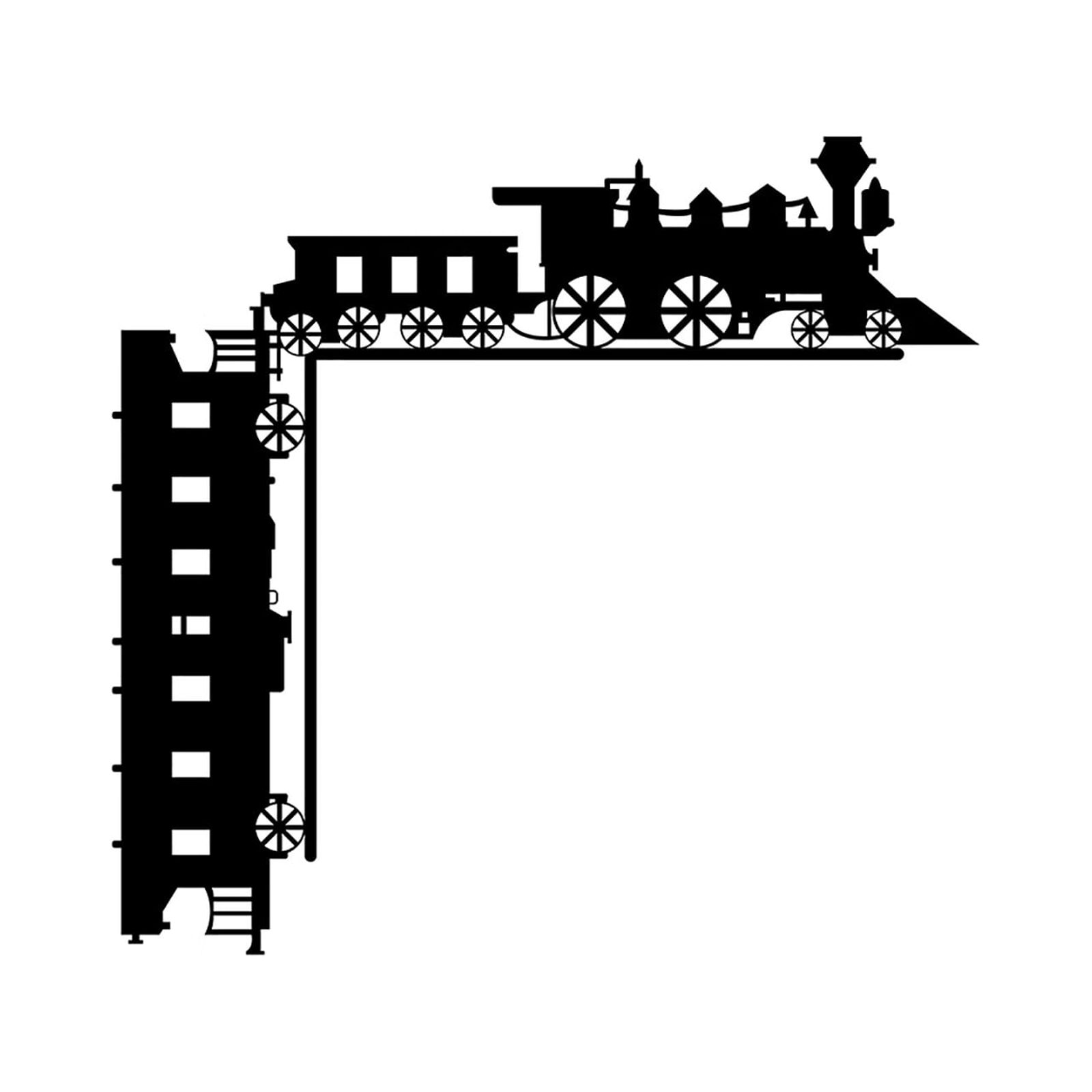 Train Silhouette Pattern Door Corner Hanging Decoration Creative Door