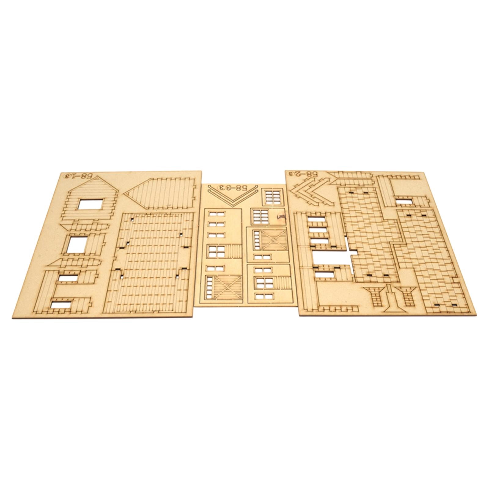 Train Station Model Town Station Building Miniature Kit Wooden Material for Enthusiasts and Collectors