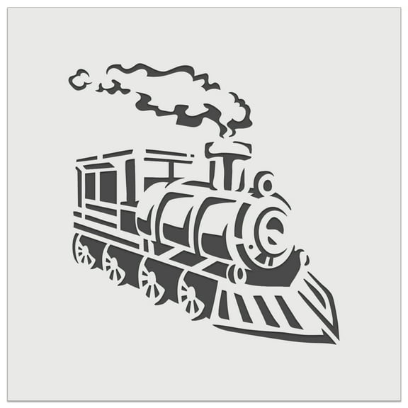 Train Steam Engine Locomotive Transportation Vehicle DIY Cookie Wall Craft Stencil - 5.5 Inch