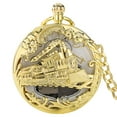 thumbnail image 1 of Train Steampunk Pocket Watch, Quartz Musical Movement Pocket Watch Music Box Fob Watch with Chain, 1 of 5