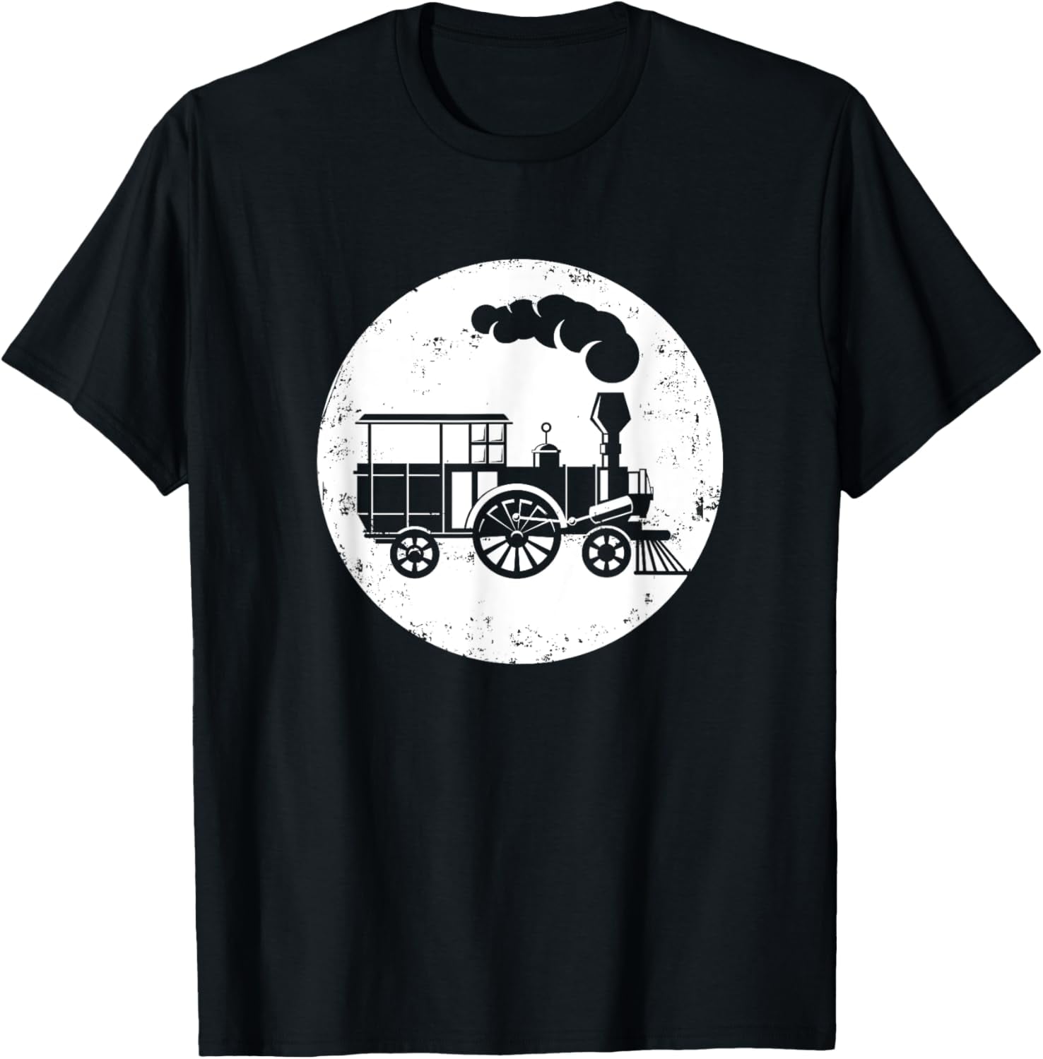 Train T-Shirt Locomotive Steam Engine Vintage Distressed Tee men and ...