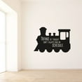thumbnail image 1 of Train Of Thought Don't Always Run On Schedule Quote Vintage Train SIlhouette Vinyl Wall Sticker Decal Art Décor Home Room Kids Room Boys Girls Room Train Lover Living Room Decoration Size (14x20 inch), 1 of 3