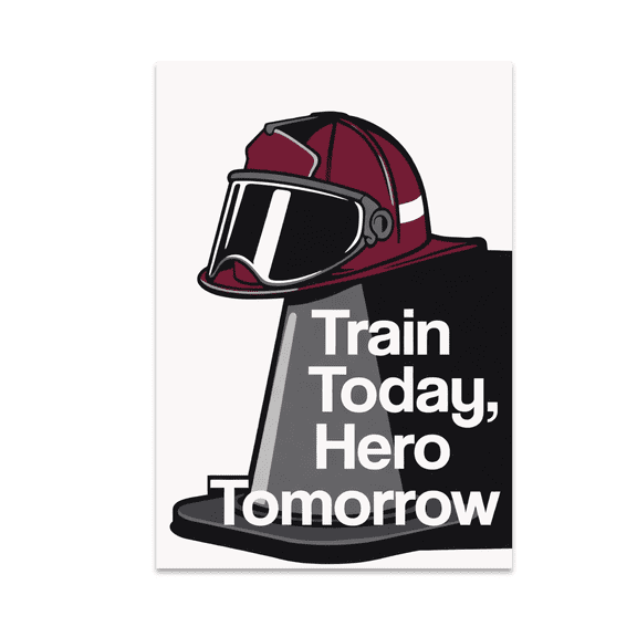 Train Today, Hero Tomorrow - Firefighter Recruitment - 13x19 Poster Print