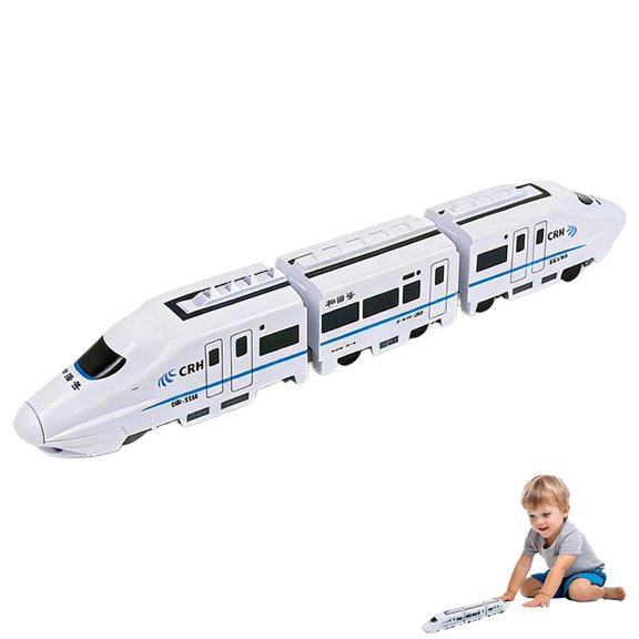 Train Toy, Electric Subway Train Toy with Smart Chain Movement & Obstacle Avoidance, Light & Sound Effects, Modular Model Trains Building Kit