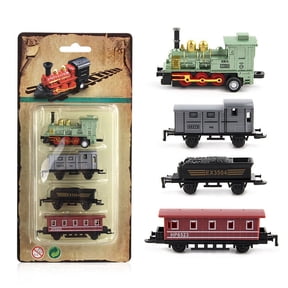 Train Toys,Model Train,Steam Train Model Set With Pull-Back Die-Cast Metal Locomotive for Display or Play - Ideal Home Decor and Gift for Enthusiasts, Collectors(C)