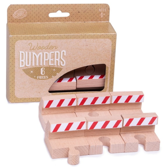 Train Track End Bumpers (6-pack) - Wooden Toy Train Accessories