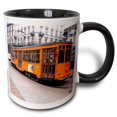 thumbnail image 1 of 3drose, Train Tram in Milano Duomo Square Milan Italy, 11oz Two-tone Black Mug, 1 of 6