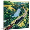 thumbnail image 1 of "Train Trip" Painting Print on Wrapped Canvas, 1 of 7