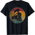 thumbnail image 1 of Train Vintage Distressed Retro Engineer Engine Conductor T-Shirt men and women can wear, black, white, gifts, 1 of 4