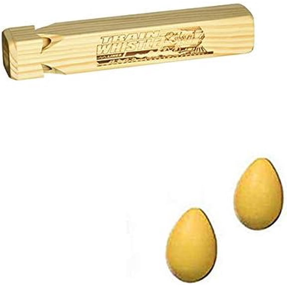Train Whistle with Yellow Egg Shakers