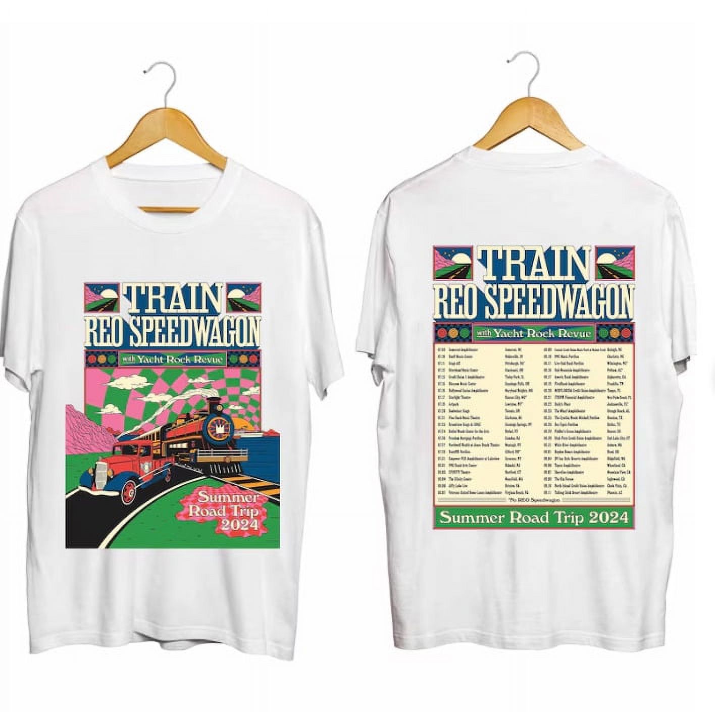 Train and Reo Speedwagon The Summer Road Trip 2024 Tour Shirt, Train