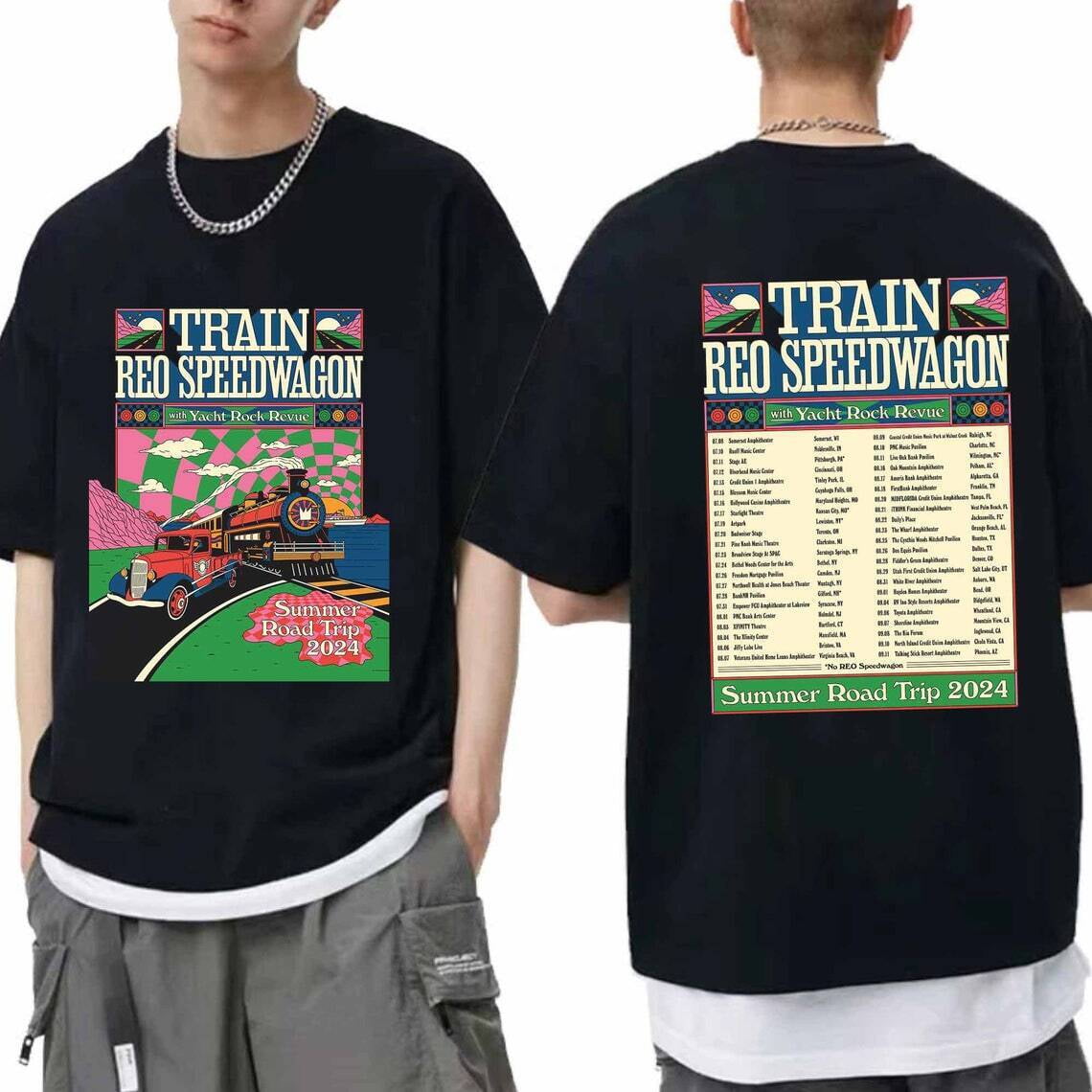 Train and Reo Speedwagon The Summer Road Trip 2024 Tour Shirt