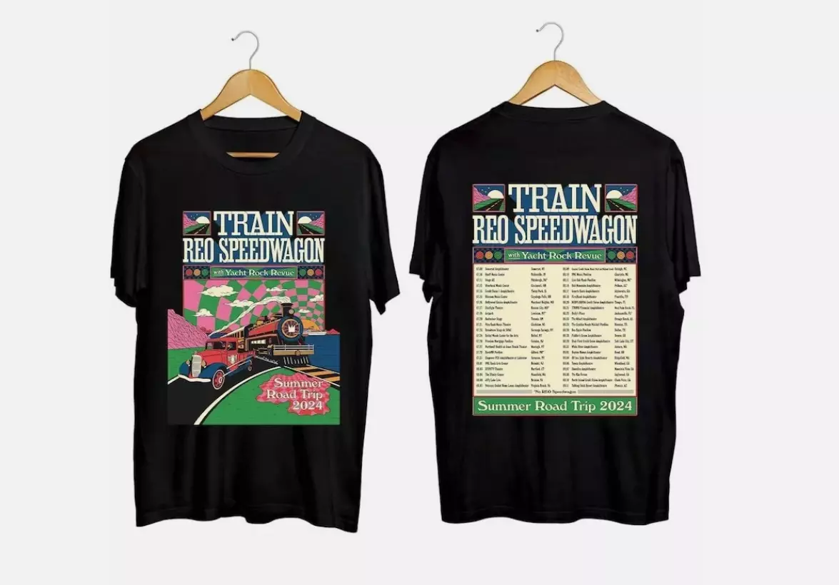 Train and Reo Speedwagon The Summer Road Trip 2024 Tour TShirt