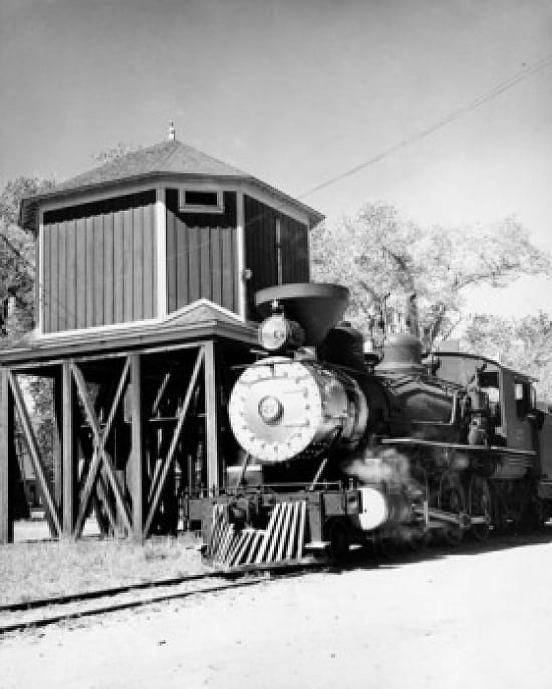 Train engine on railroad track Virginia And Truckee Railroad Canvas Art - (18 x 24)