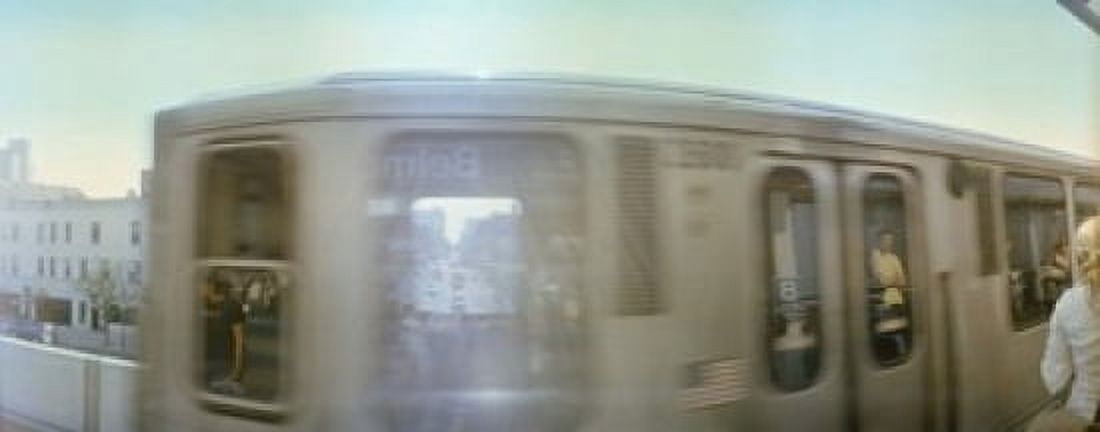 Train entering into station platform Chicago Cook County Illinois USA Canvas Art - Panoramic Images (15 x 6)