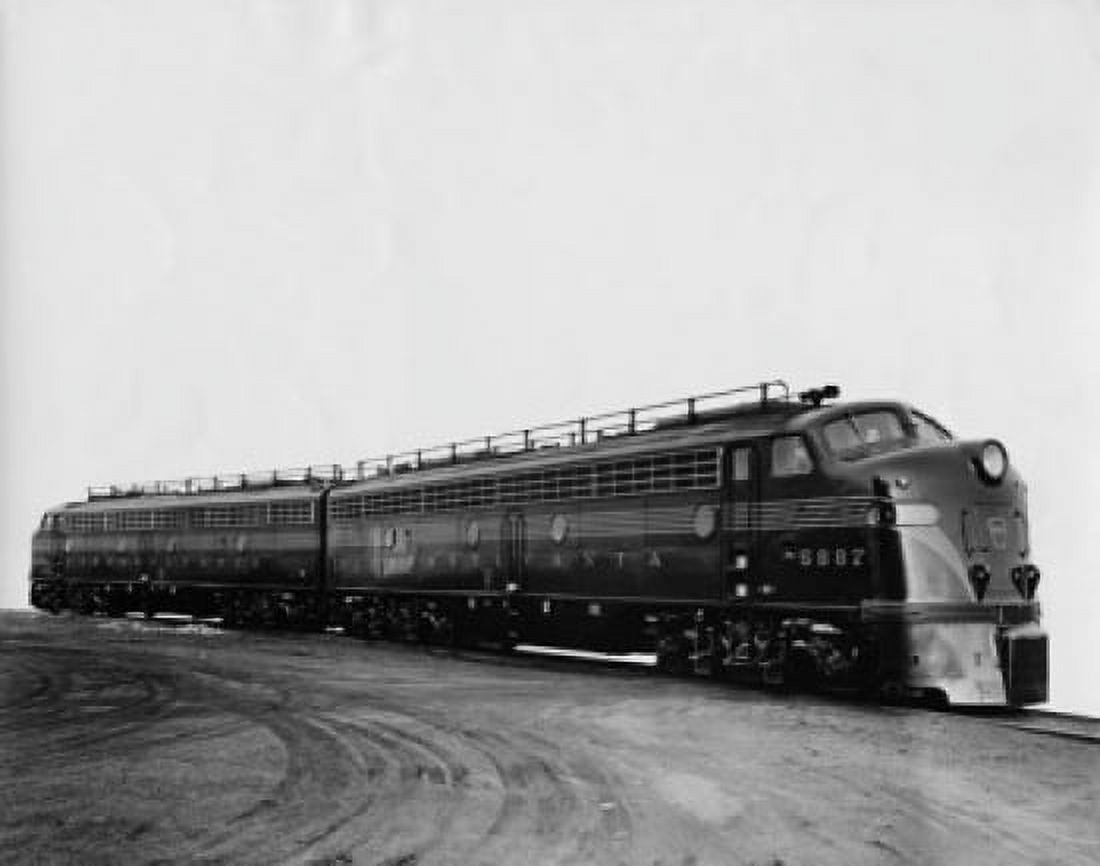 Train on a railroad track Canvas Art - (18 x 24)