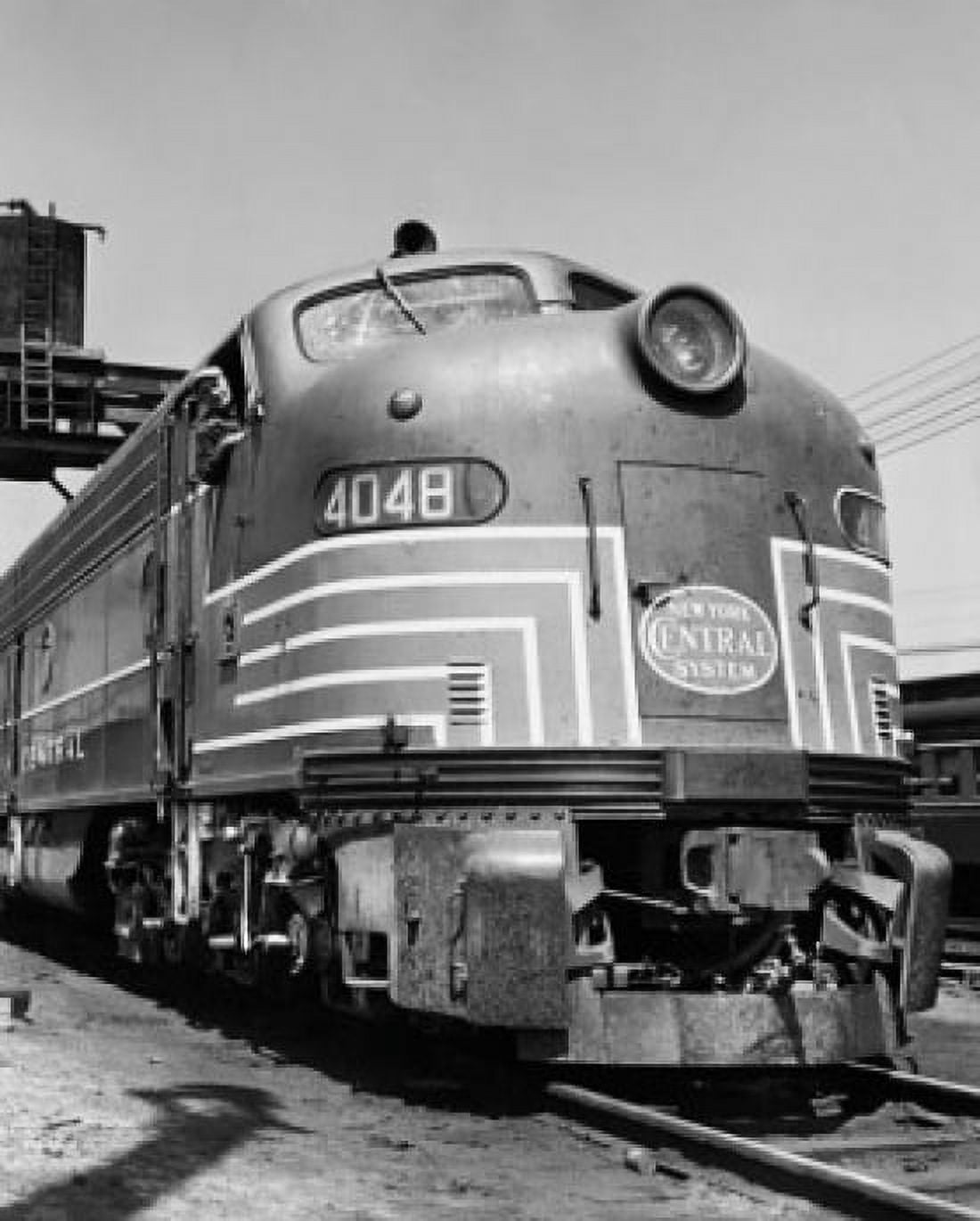 Train on a railroad track Canvas Art - (24 x 36)