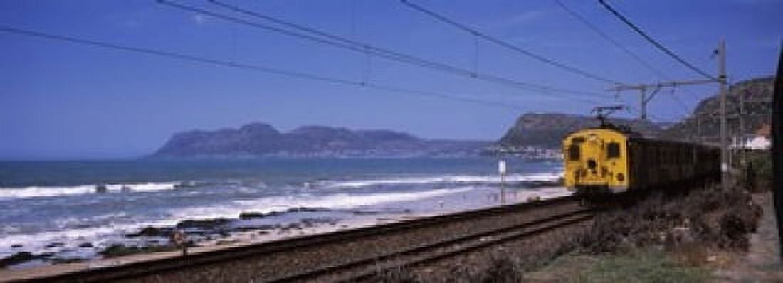 Train on railroad tracks False Bay Cape Town Western Cape Province Republic of South Africa Canvas Art - Panoramic Images (18 x 7)