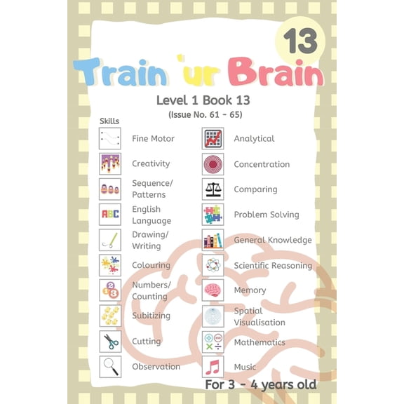 Train 'ur Brain Tub Level 1: Train 'Ur Brain Level 1 Book 13: Issue No. 61 to 65 (Paperback)