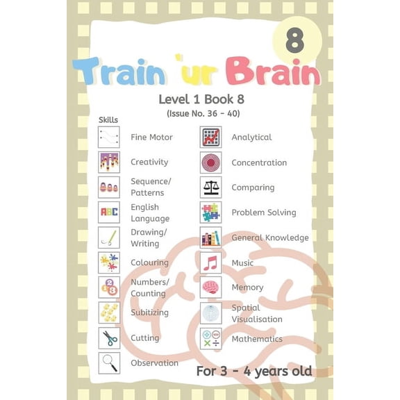 Train 'ur Brain Tub Level 1: Train 'Ur Brain Level 1 Book 8: Issue No 36 to 40 (Paperback)