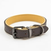 TrainPro Soft Leather Dog Collar.  Waterproof Collars for Small, Medium, Large Dogs.