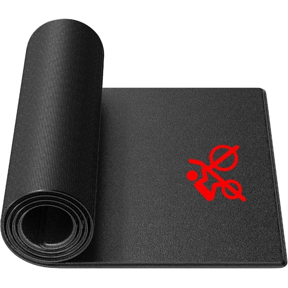 Trainer Mat Compatible with Peloton , for Treadmill & Row, THK 6mm, Under Mat Protect Hardwood Floor Carpet, Trainer Accessory for Indoor Stationary Exercise Bicycle