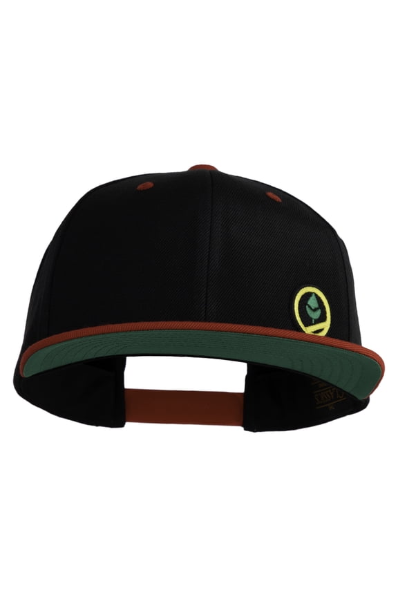 Trainer Red Monster Hunter Patched Classic Snapback Wool Blend 2 Tone Cap - Black Red OSFM