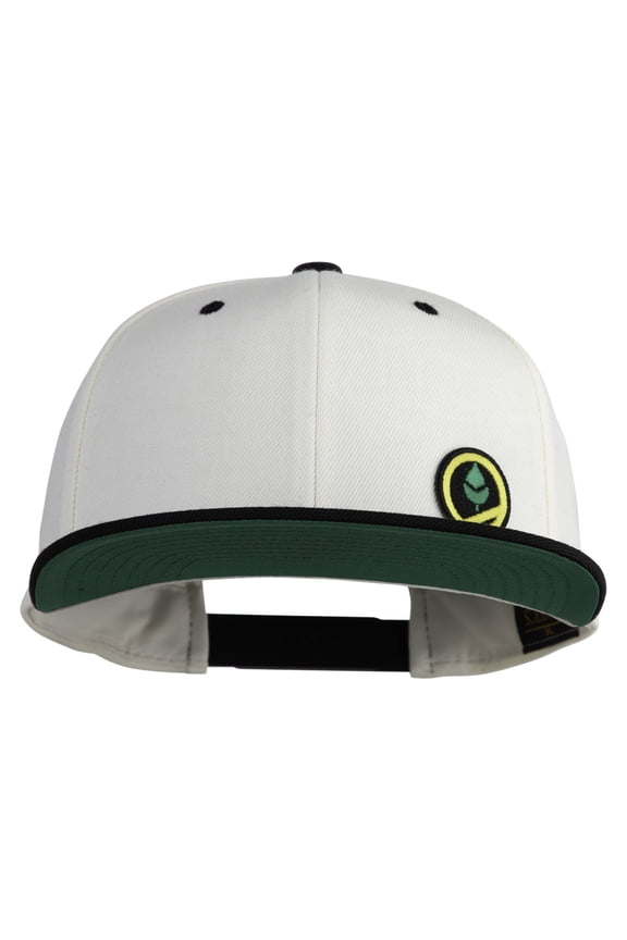 Trainer Red Monster Hunter Patched Classic Snapback Wool Blend 2 Tone Cap - Natural Black OSFM