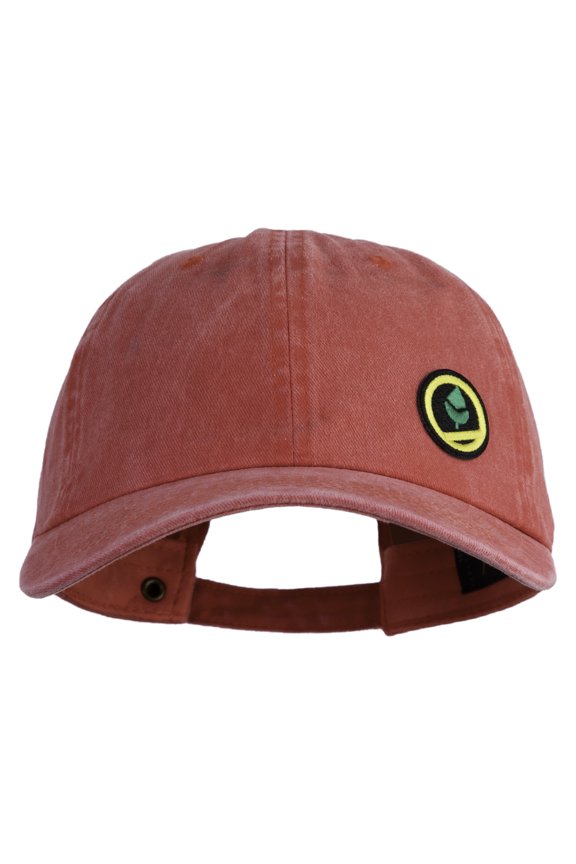 Trainer Red Monster Hunter Patched Unstructured Pigment Dyed Cotton Cap - Red OSFM