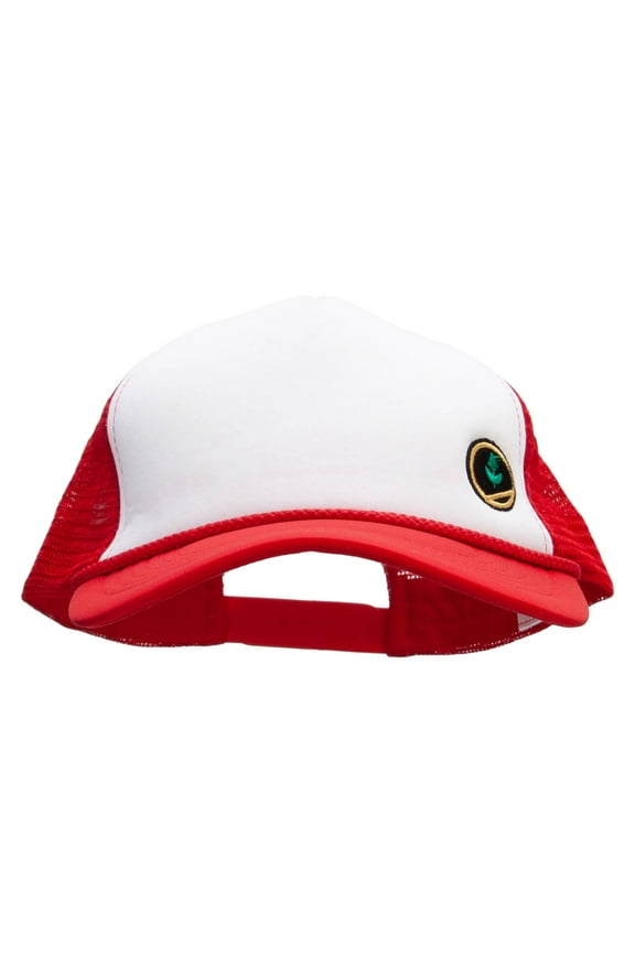 Trainer Red Poke Monster Big Size Foam Mesh Trucker Cap - White Red XL-3XL